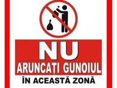 Placuta nu aruncati gunoiul in aceasta zona