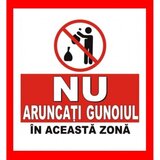 Placuta nu aruncati gunoiul in aceasta zona